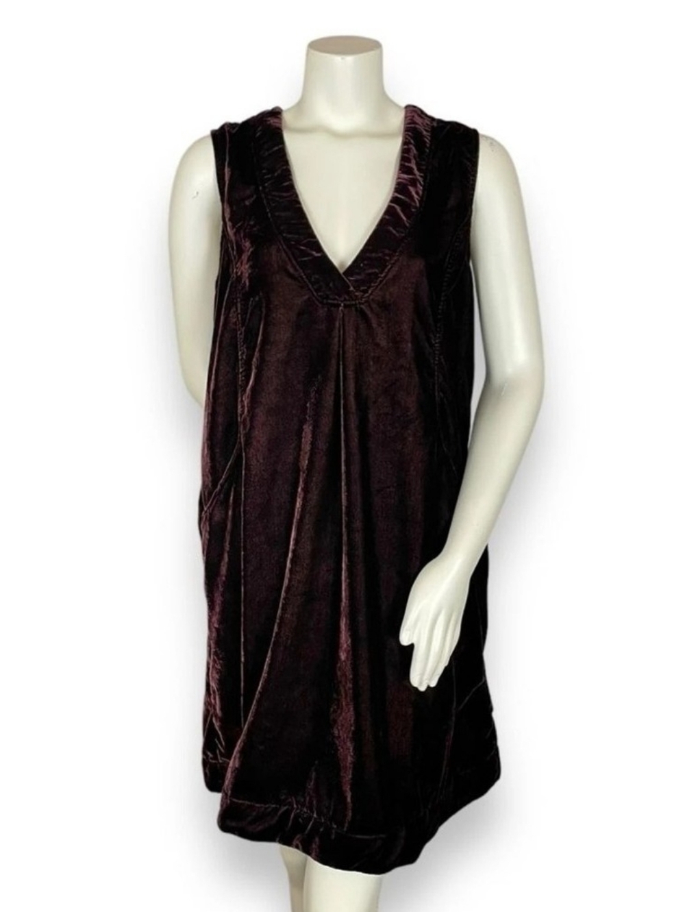 APRIL CORNELL Velvet Jumper - Burgundy XL - Picture 8 of 10